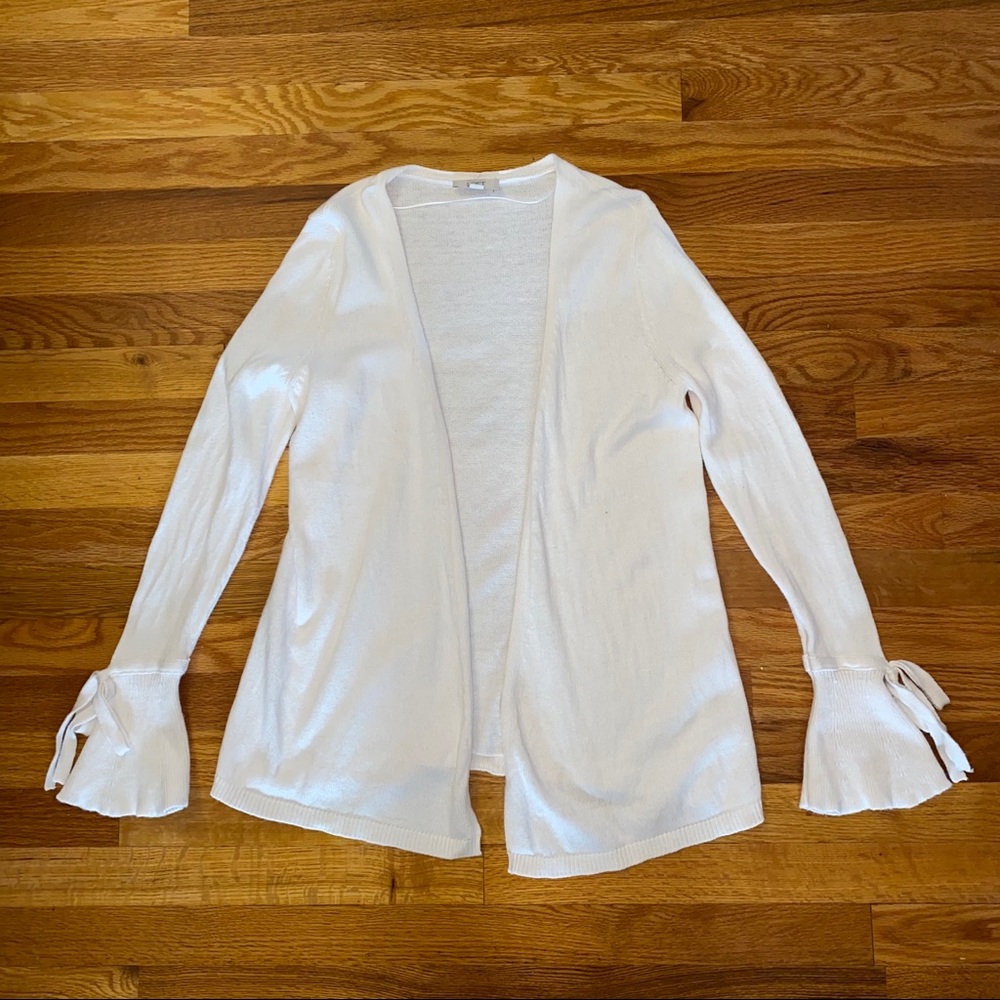 Loft Bell Sleeve Tie Cardigan